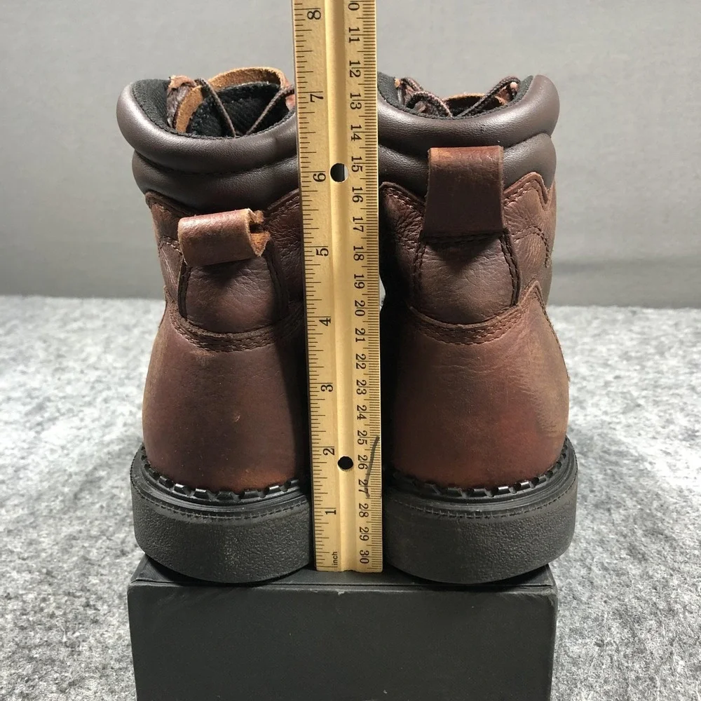 Vintage 2007 Red Wing EH Work Boots Mens 8D Brown Leather USA Made Lace Up